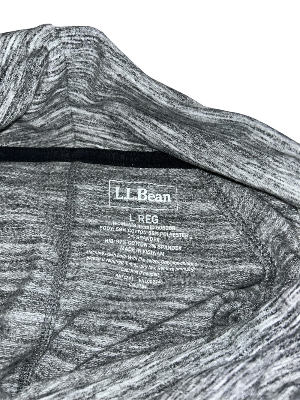 L.L. Bean Heather Gray Cowl-Neck Pullover - Picture 6 of 6